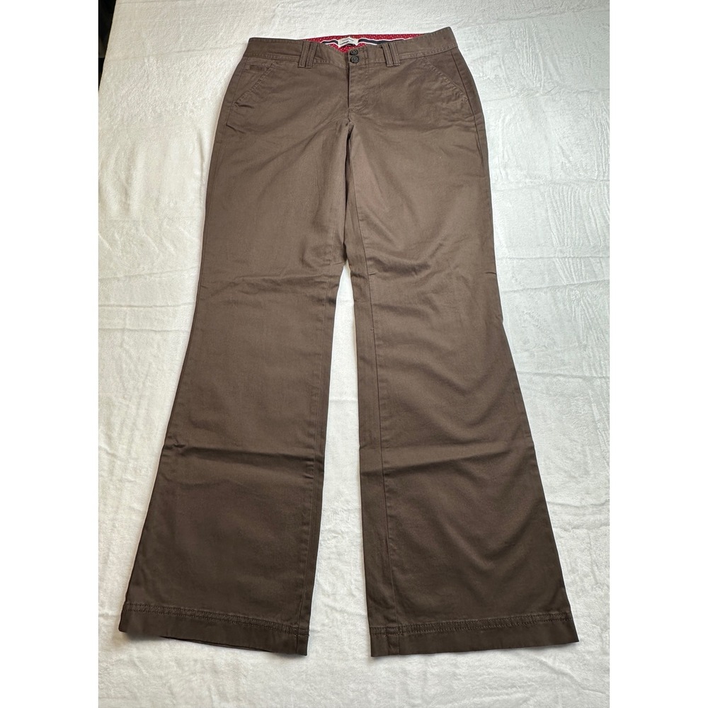 Dockers Favorite Fit Pants Womens Size 6 Brown Flare Leg Cotton 252010013